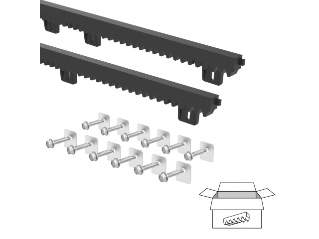 Nylon gear rack with steel core L 1+1m, max 700kg